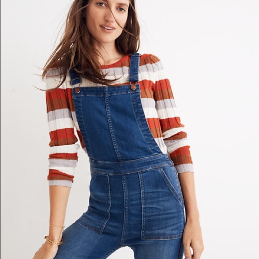Madewell skinny overalls in Santiago wash